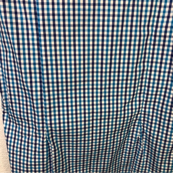 ZARA Men's Plaid Slim Fit Shirt Turquoise Blue - Picture 11 of 11